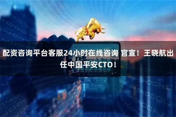 配资咨询平台客服24小时在线咨询 官宣！王晓航出任中国平安CTO！